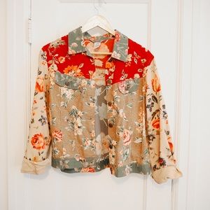 VINTAGE Patchwork Floral Jacket